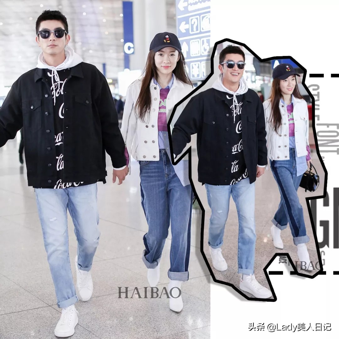 黑色落肩卫衣裤子搭配微胖女生,微胖卫衣搭打底裤穿搭