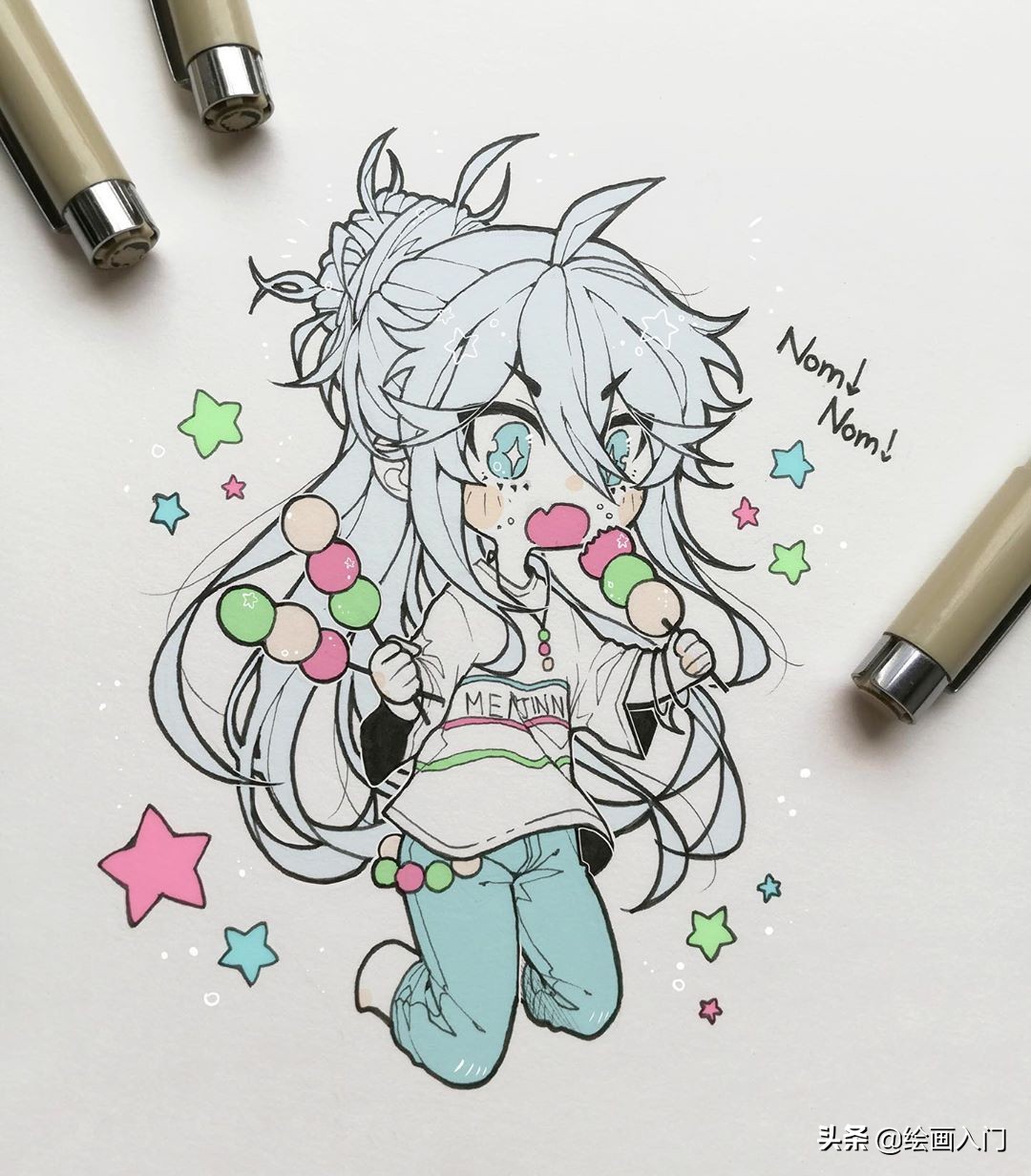 漫画人物手绘马克笔古装,漫画人物绘画作品马克笔