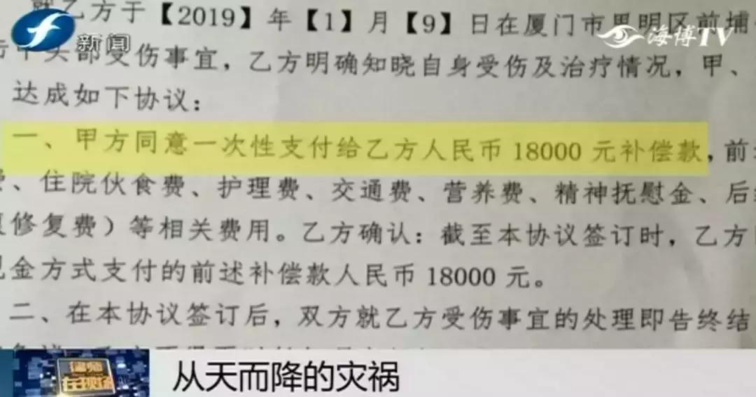 好险|大爷公园散步，硕大枝条垂直戳下，再偏毫厘后果不敢想！