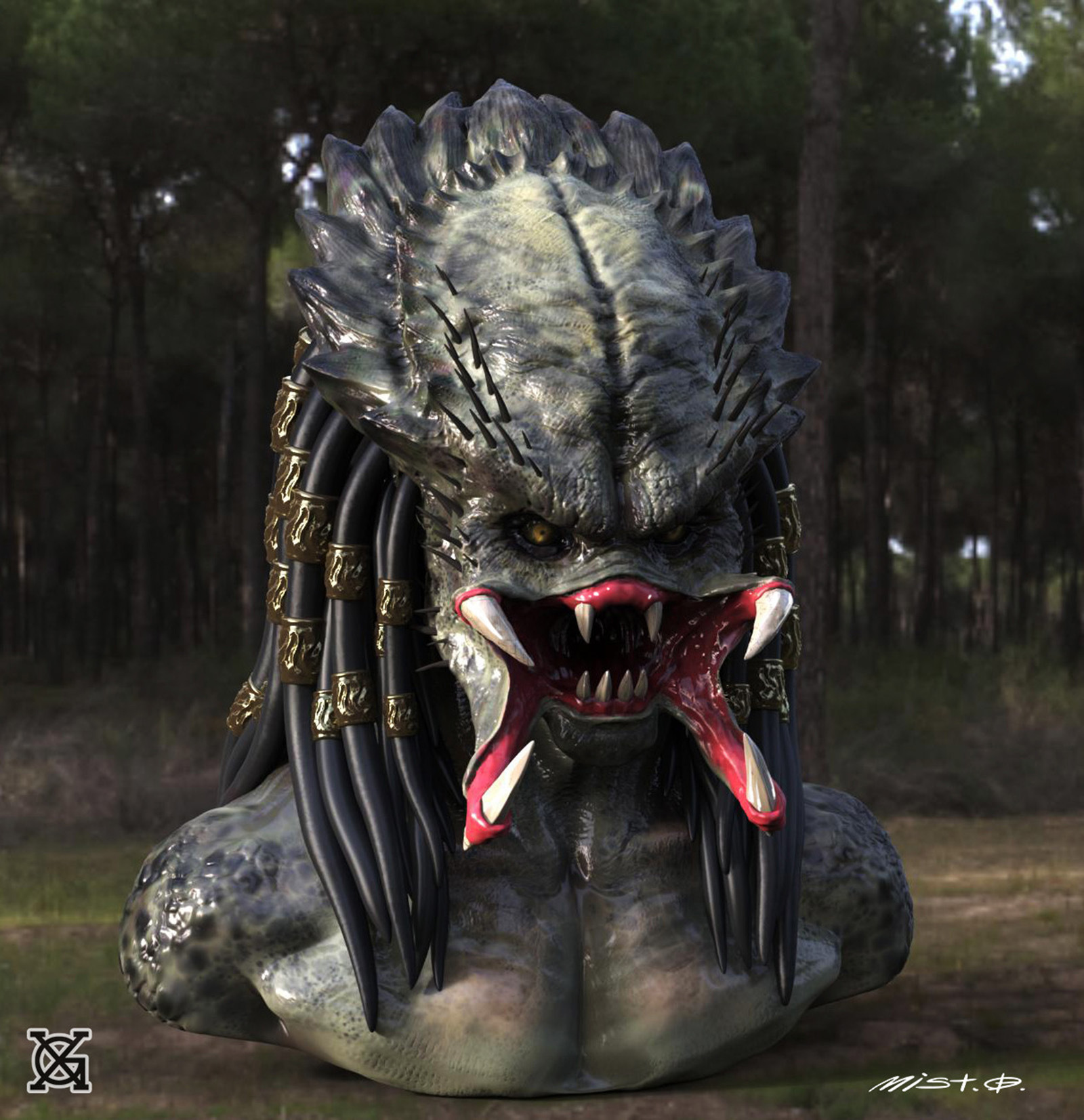 异形的宿敌铁血战士,异形大战铁血战士原画