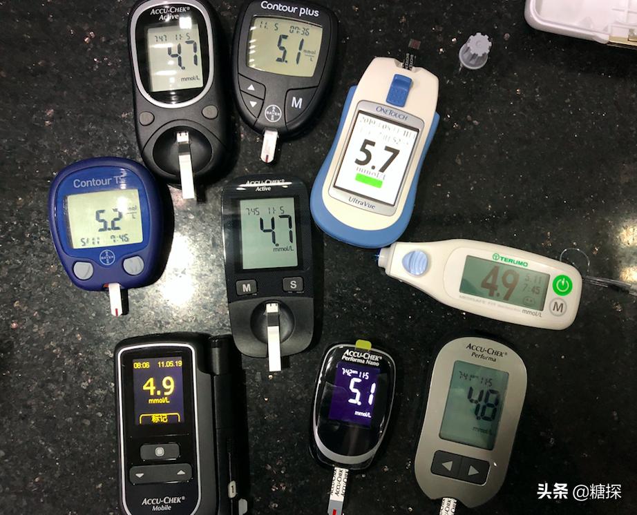 看10个手指测血糖结果,老年人用血糖仪测11个血糖