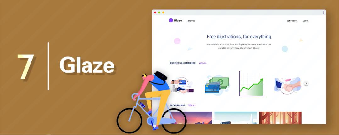 宝藏实用网站推荐,自行车插画矢量素材图库