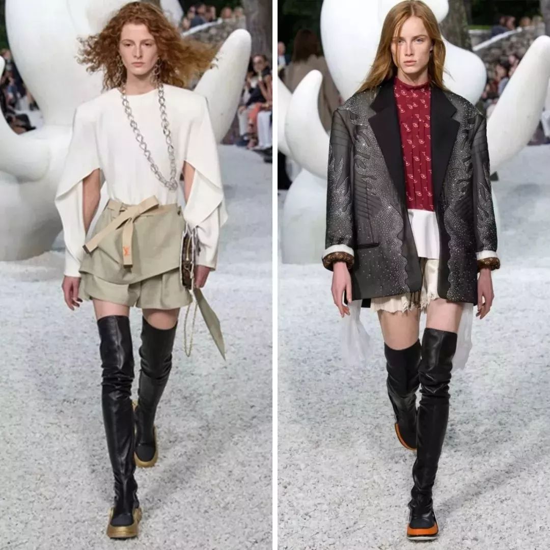 搭靴子穿的裙子秋冬款,裙子靴子秋冬搭配图