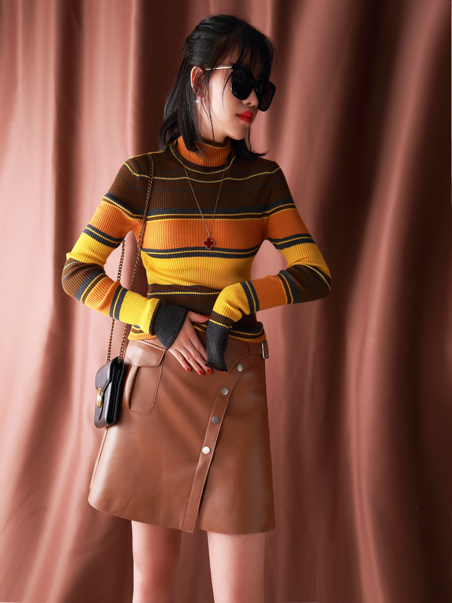 偏胖的女生怎么穿才有高级感,微胖女生穿细竖条纹还是宽条纹