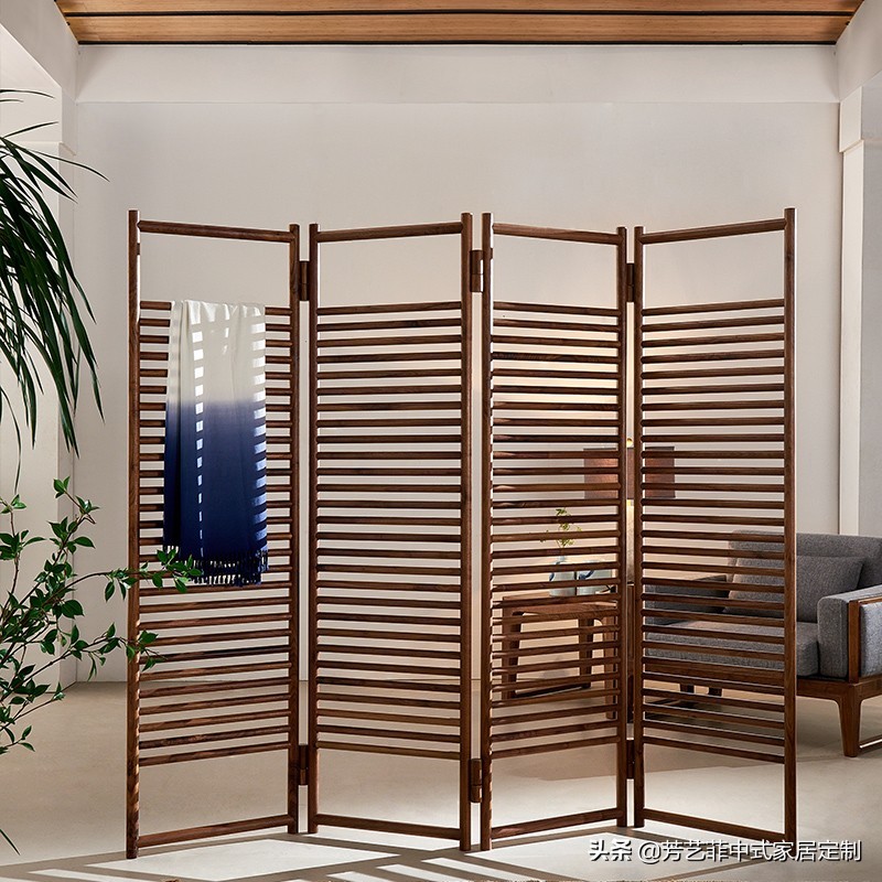 家居实木屏风,新中式实木屏风隔断