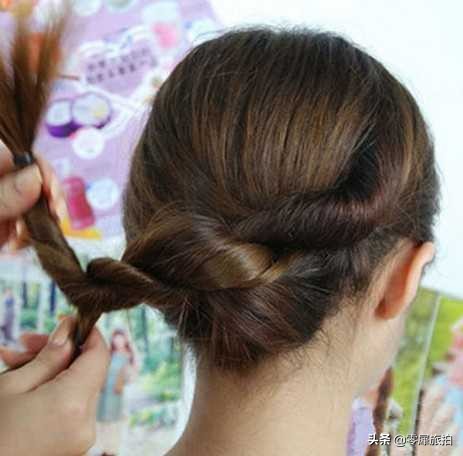 最简单的韩式盘发,韩式马尾盘发简单好看教程发量少