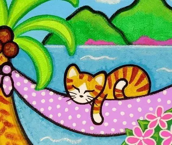 范画,动物创意水粉画教师范画8-10岁