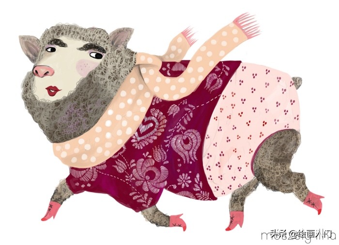 关于《童年》的插画作品,童年我和姥姥手绘插画