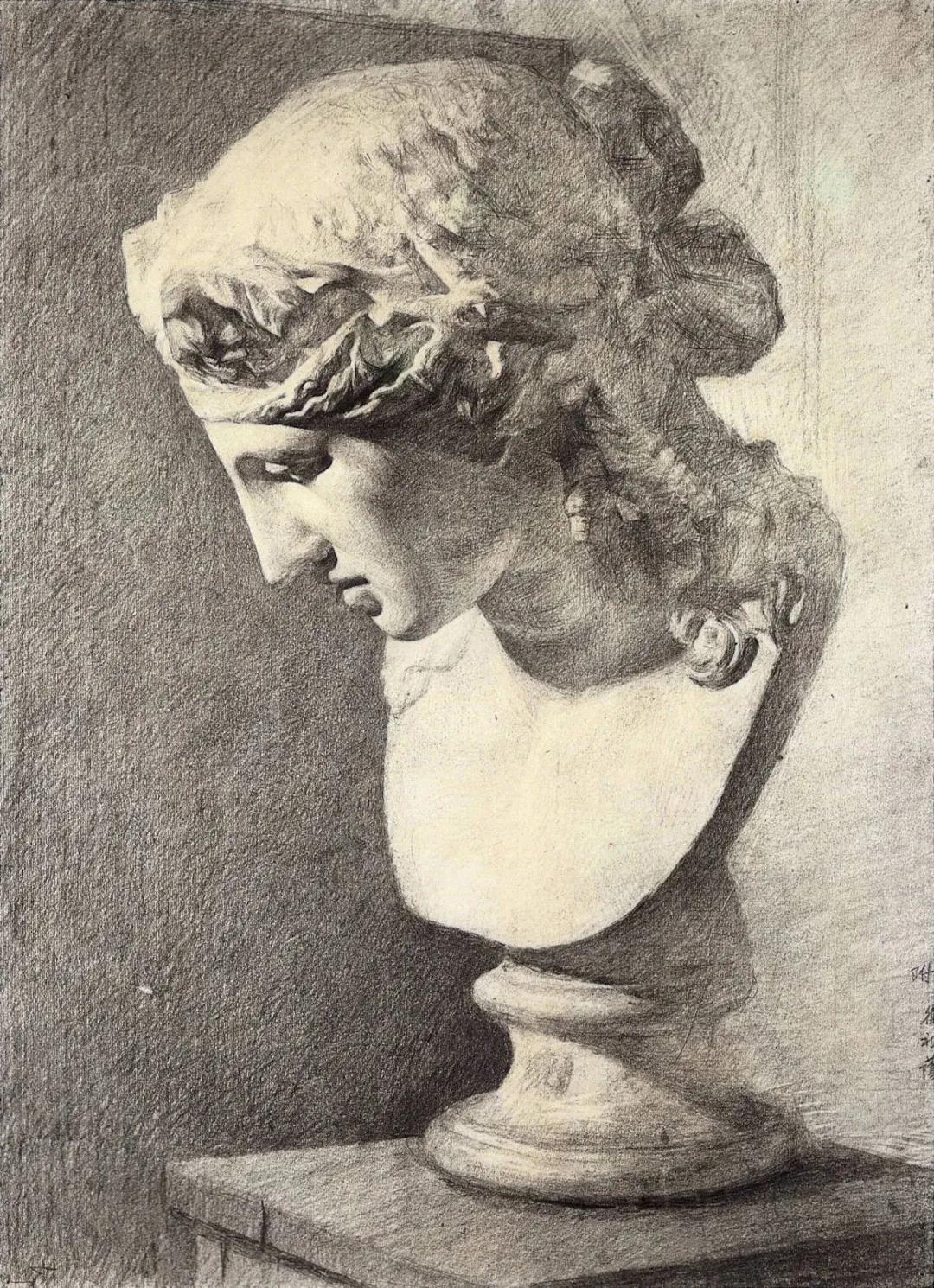 素描石膏像大师作品,石膏像名师