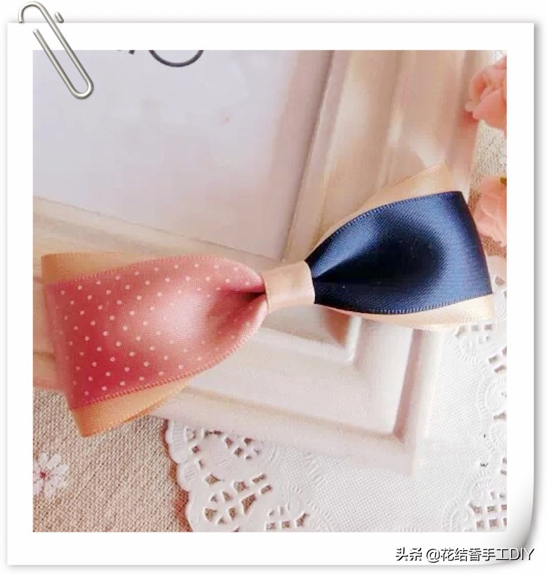 蝴蝶结发饰手工制作简单,蝴蝶结发饰diy教程网红大蝴蝶结