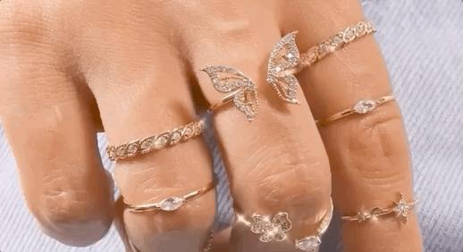 童年饰品金蝴蝶,童年土味发饰效果图