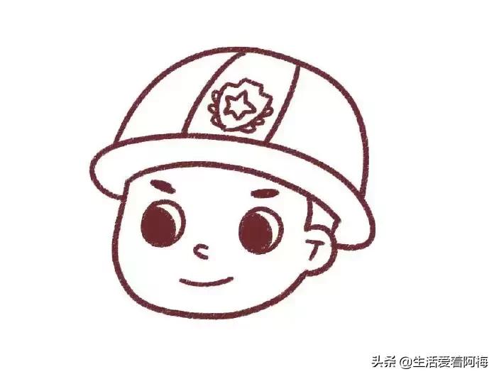 消防员进入火场的背影简笔画,消防员的画法简笔画教程