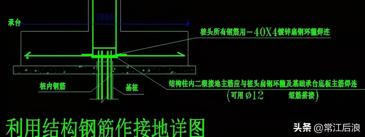 建筑防雷接地图纸,电气防雷接地平面图怎么看