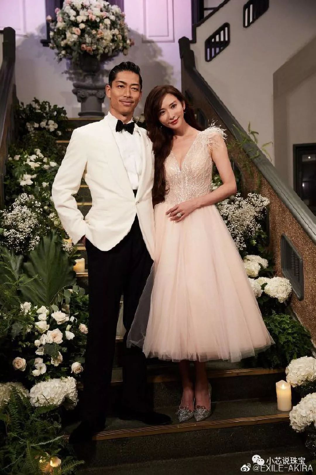 林志玲婚戒和定情戒样式曝光,45岁林志玲婚后首现红毯