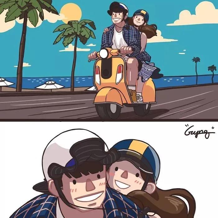 韩国插画师爱情故事,韩国插画大师情侣