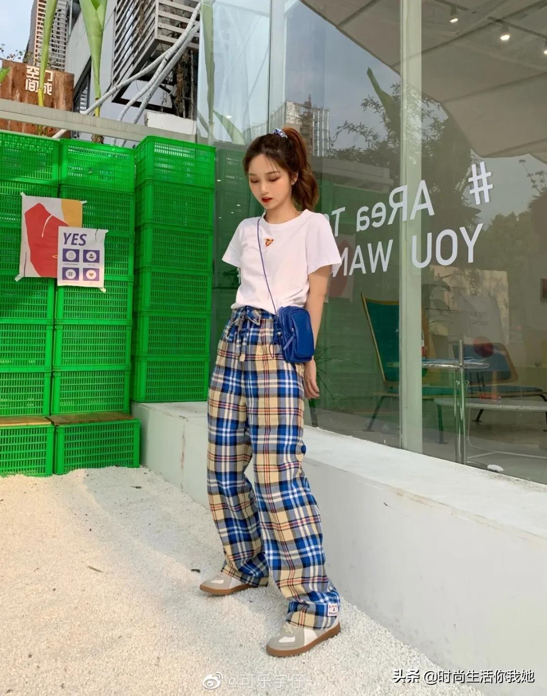 小个子穿搭145-150高腰裤子,小个子穿搭150高腰上衣