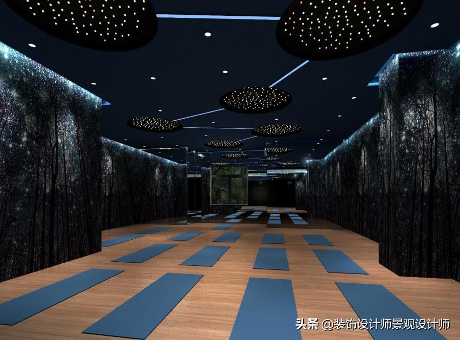 公司健身房设计效果图,书房健身房二合一设计效果图