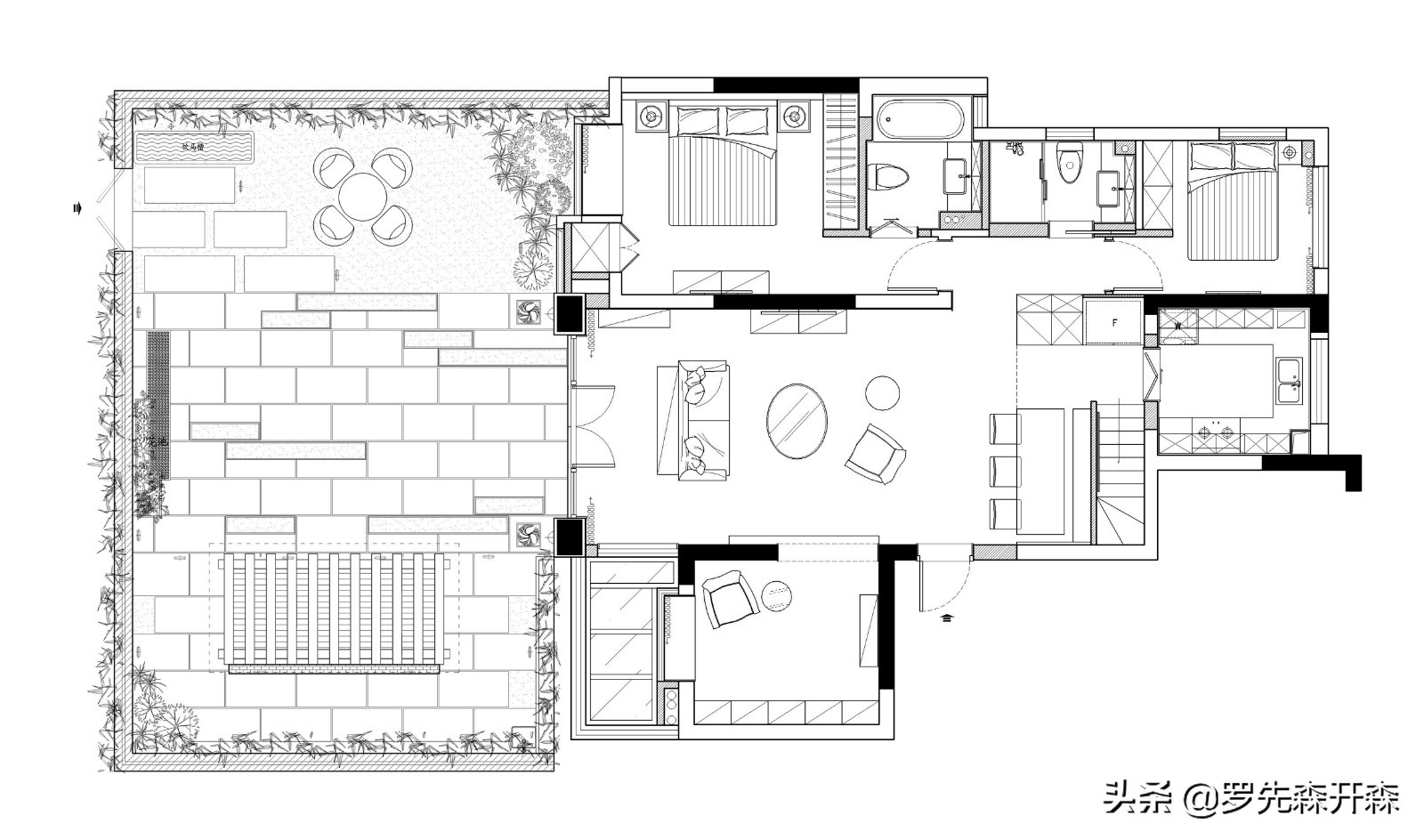 南京奥克斯钟山府装修,奥克斯钟山府一楼带院