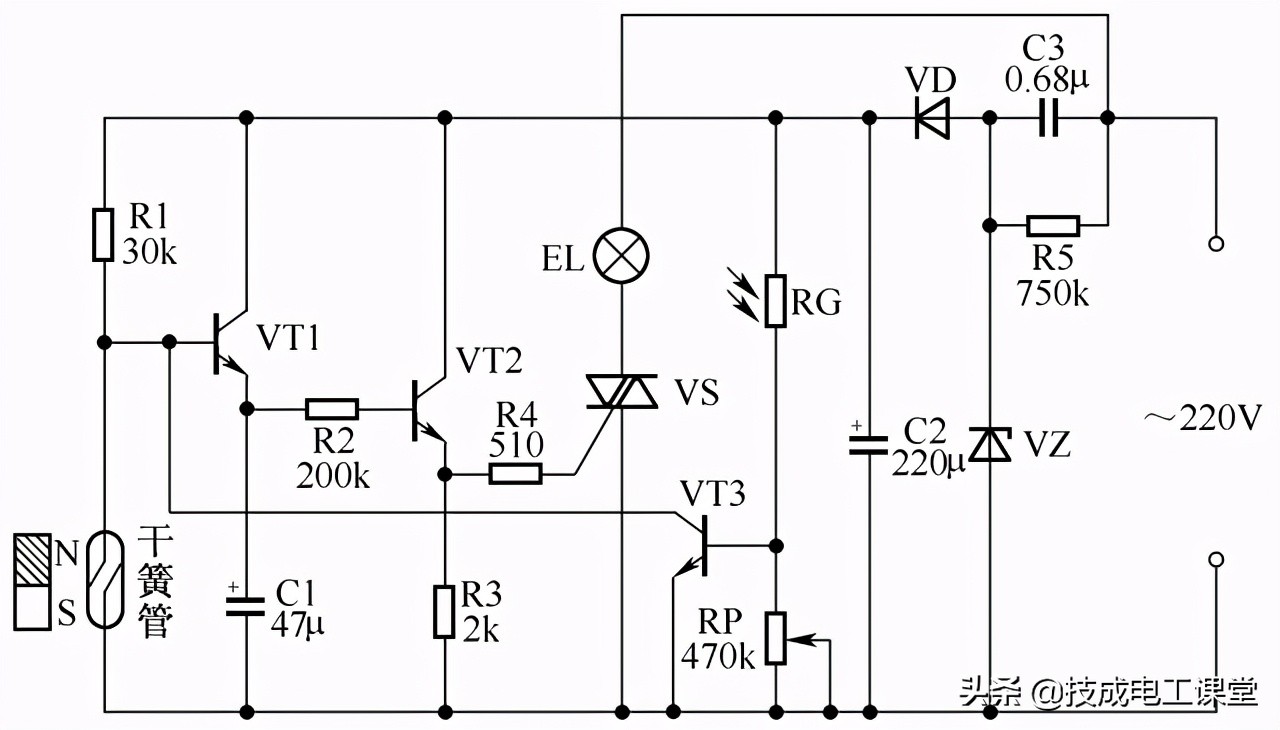 如何用三个开关控制灯的电路图,3个开关控制一盏灯接线方法