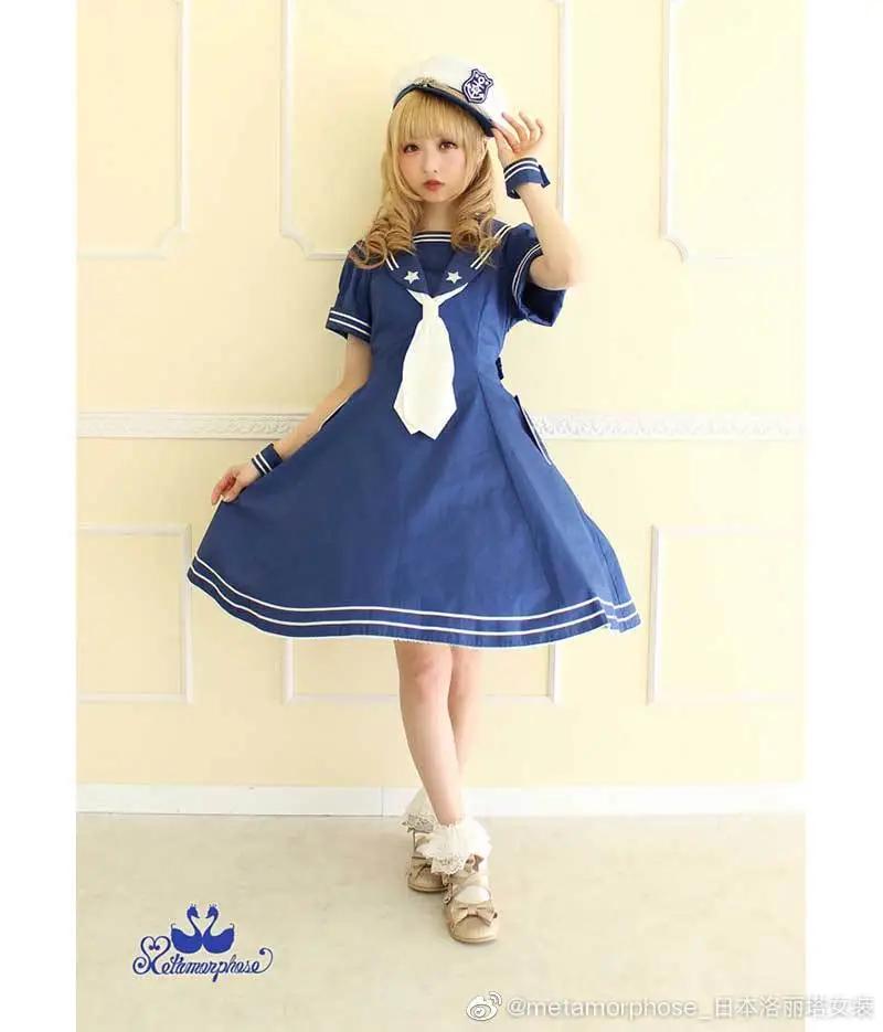 海军风lolita正版,lolita海军风穿搭