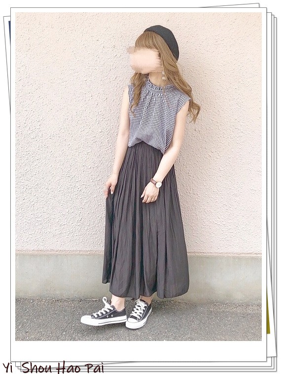 夏季格子衬衫搭配50岁,新款格子衬衫时尚潮流穿搭