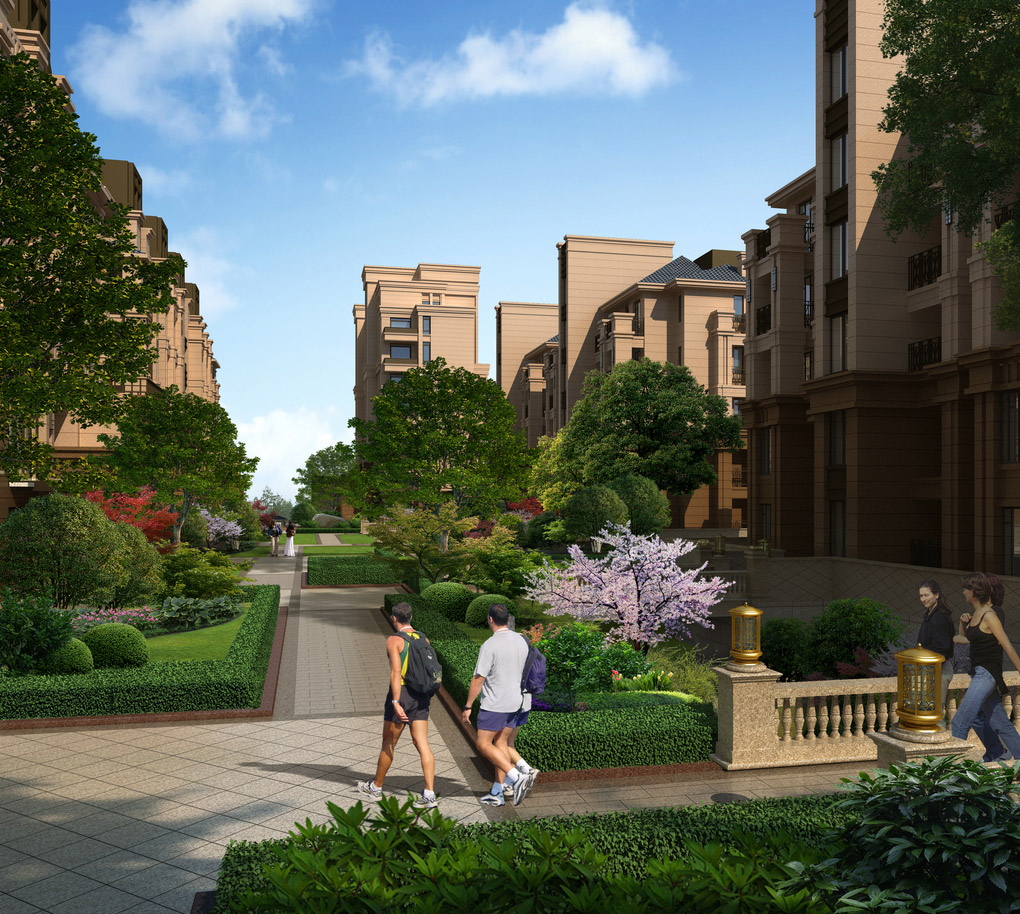 住宅小区景观设计分析,住宅小区园林景观设计效果图