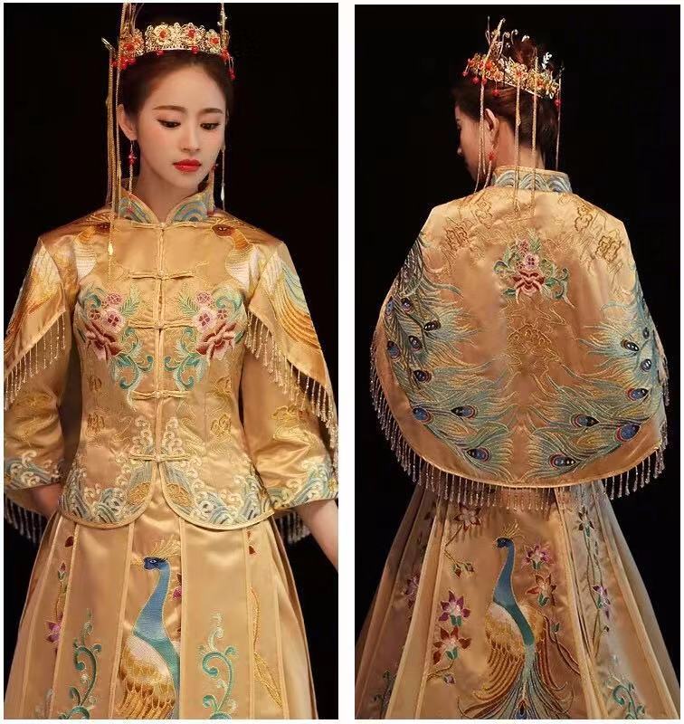 最适合穿中式嫁衣,新款秀禾服新娘礼服中式嫁衣