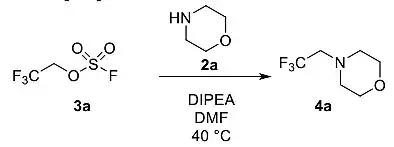 磺酰氟对胺的一锅法1,1-二氢氟烷基化反应
