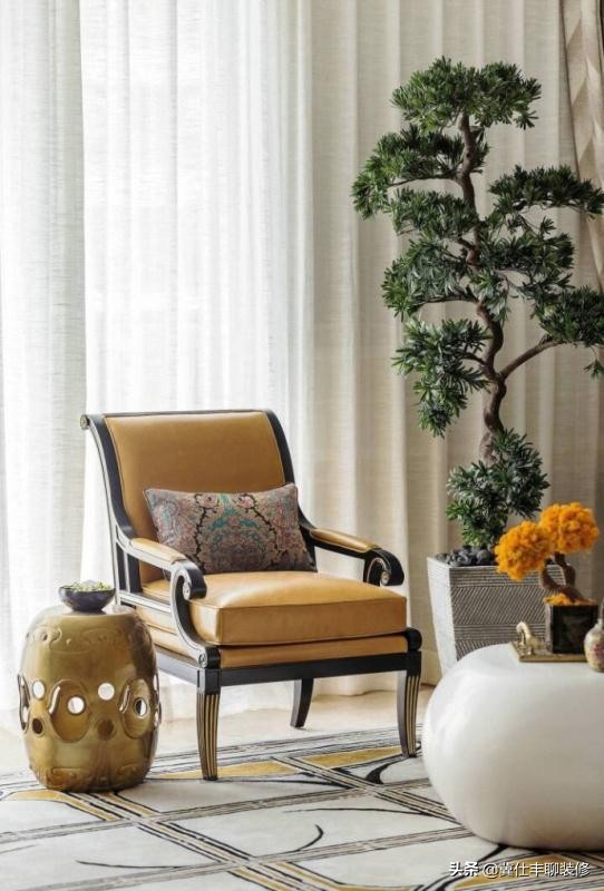 石膏线条天花板装修效果图,简单的石膏线条装修