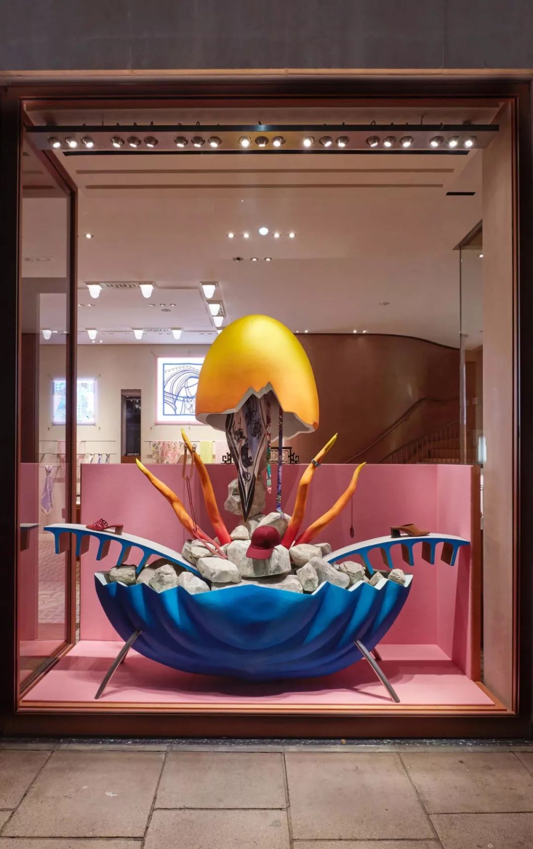 爱马仕橱窗展示设计手绘图,爱马仕2023橱窗设计最新款