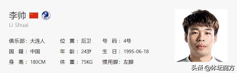足球队员李帅,后卫李帅