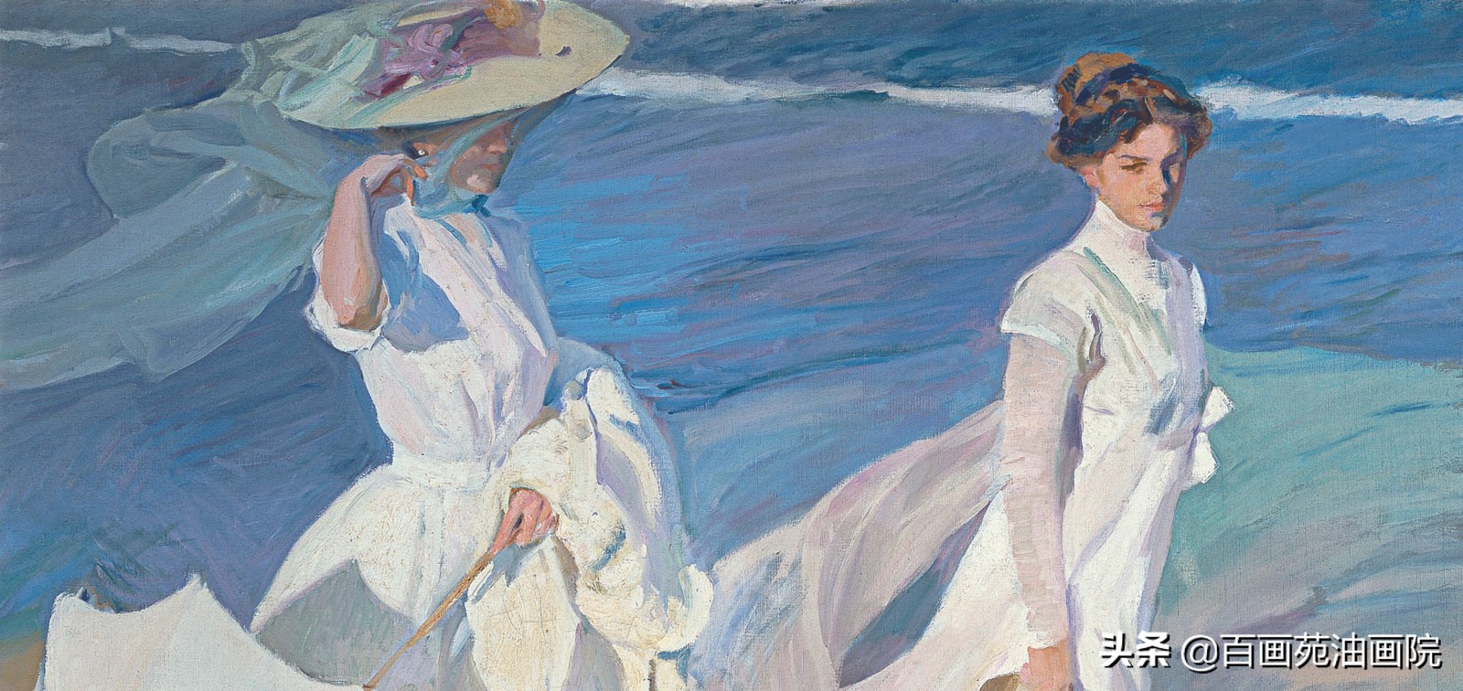 油画怎么刮海水,重彩油画风景画大海教程简单