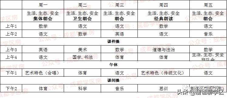 幼儿园课后延时兴趣班课程表,公立小学免费课程