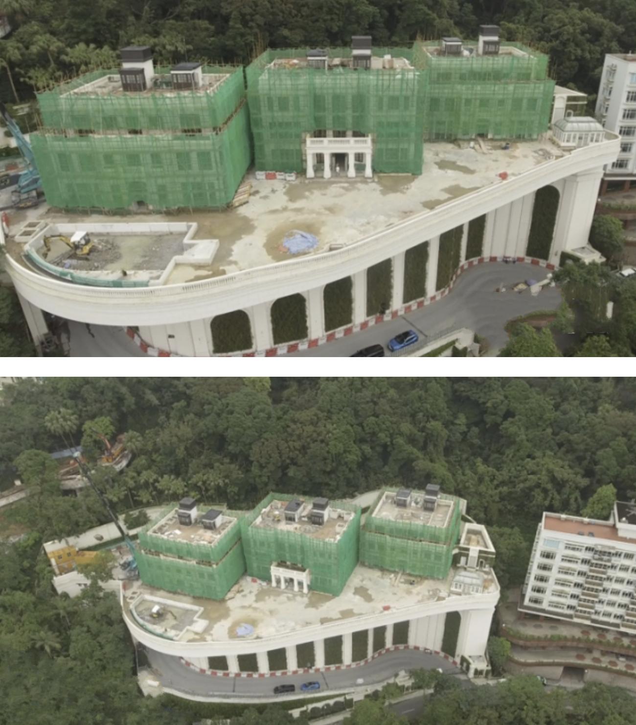 李兆基豪宅面积18亿买地,香港山顶李兆基别墅航拍