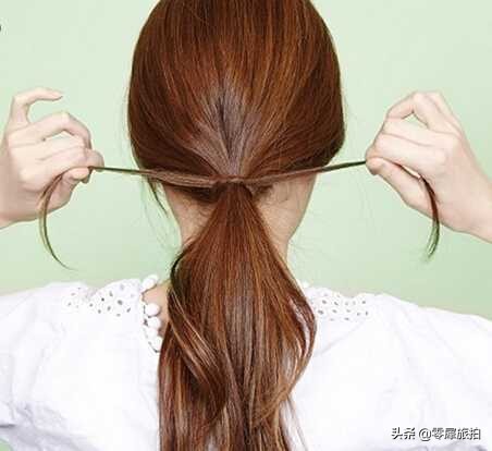韩式高马尾辫扎法中长发,蝴蝶结高马尾半扎法