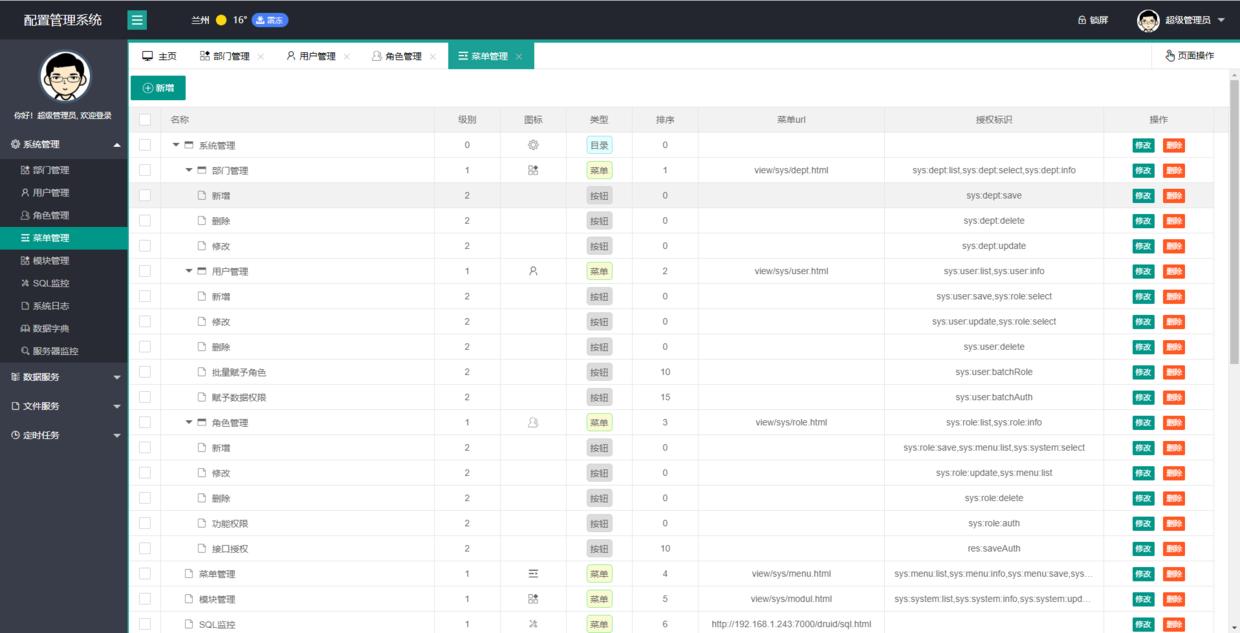 配置管理系统,一个功能齐全的后台管理系统,小型项目的首选