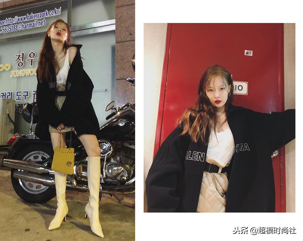 杨幂穿打底袜好看吗,杨幂穿长筒袜的穿搭