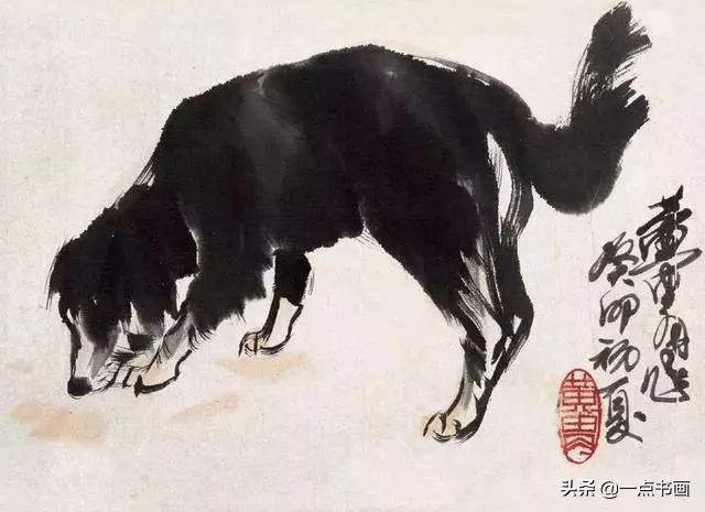 名家画狗速写作品欣赏,国画各种狗的画法