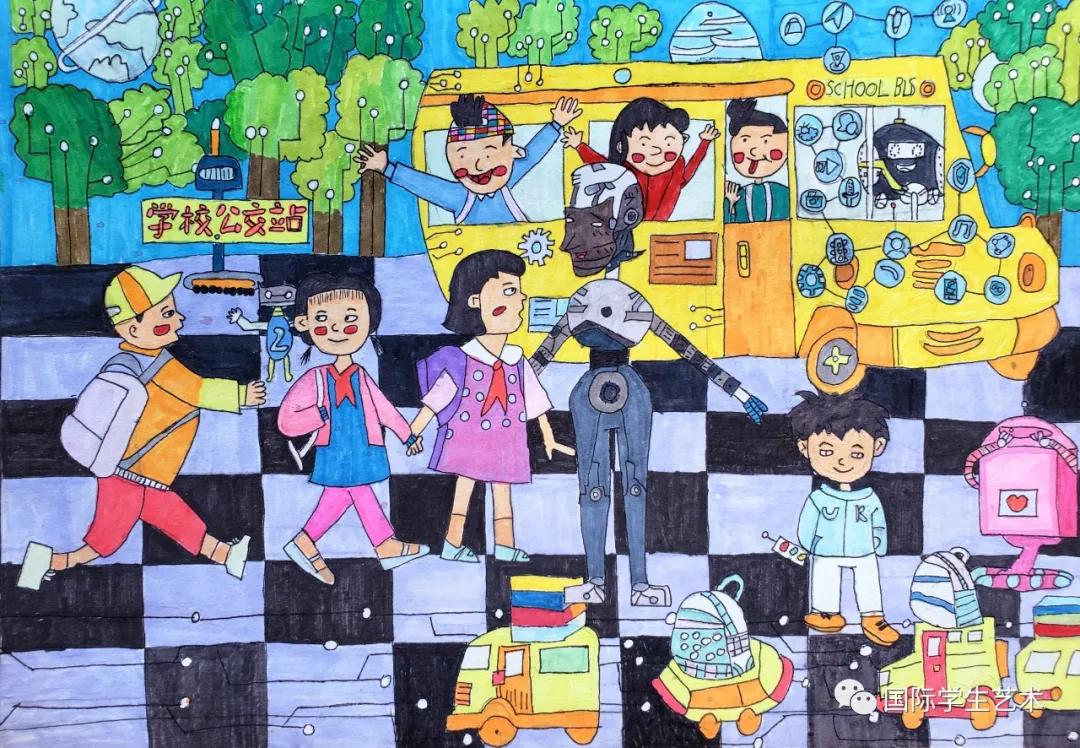 2018世界杯儿童画获奖作品,第十一届世界杯青少年绘画大赛