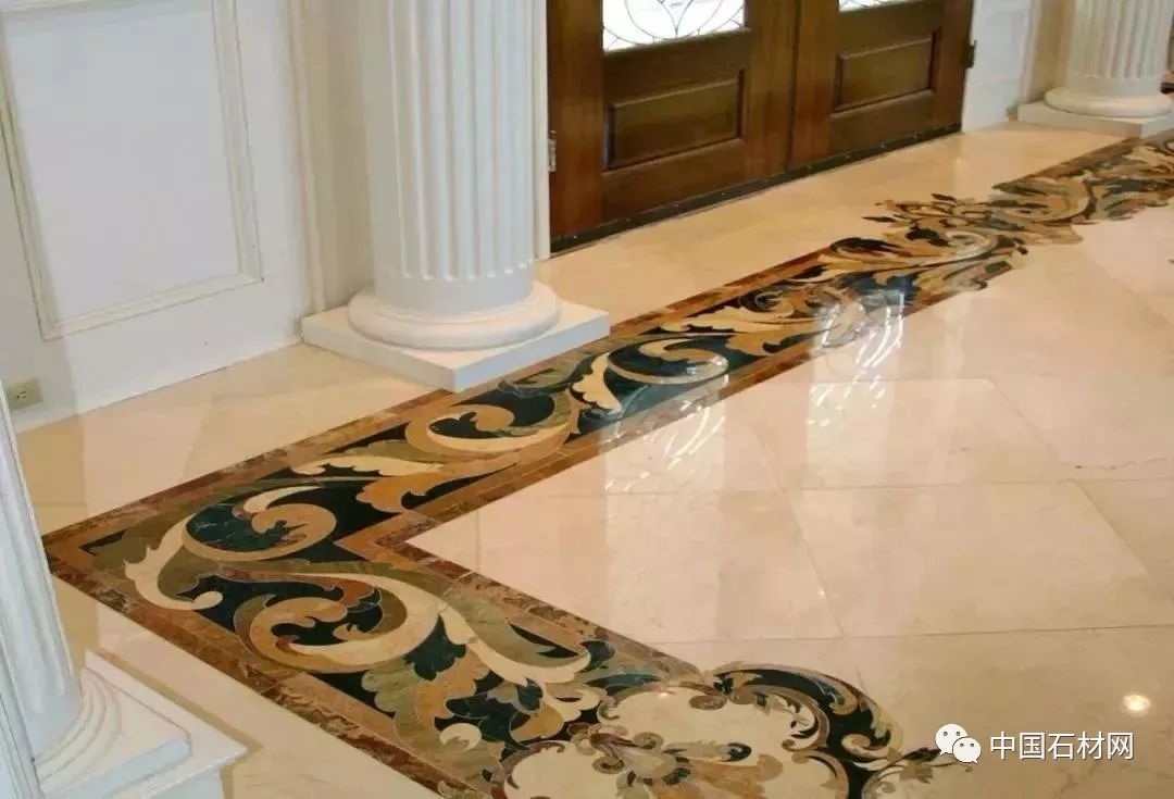 中式别墅石材水刀拼花图册,顶级石材水刀拼花