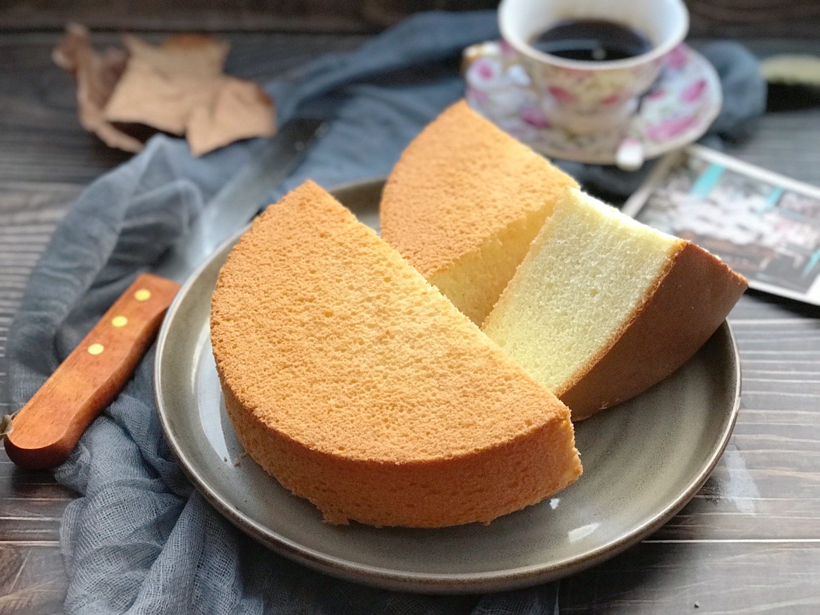 普通面粉在家自制蛋糕胚子教程,8寸生日蛋糕普通面粉制作教程