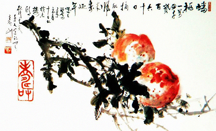 陈明谋国画作品欣赏,繁中手绘