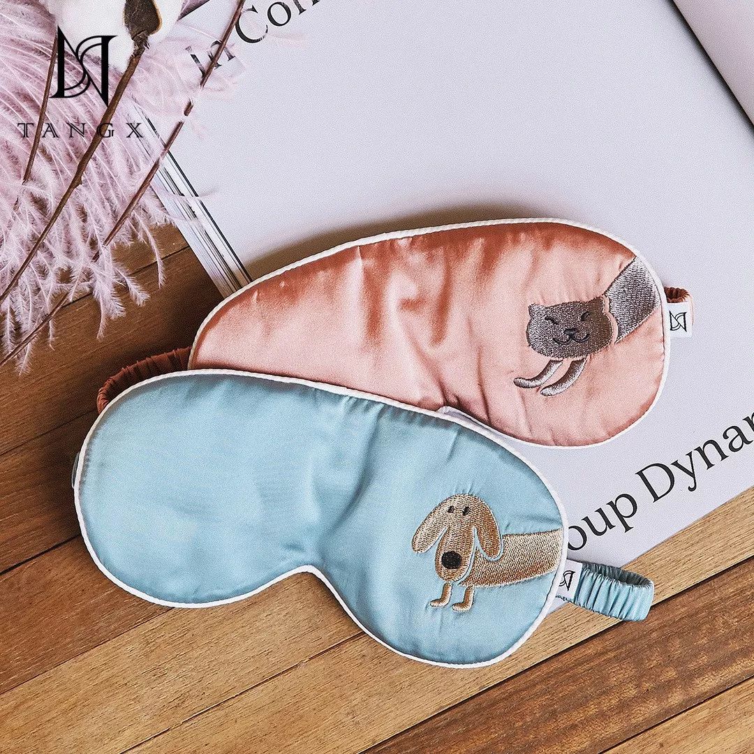 睡眠眼罩推荐真丝,眼罩遮光睡眠舒适真丝眼罩