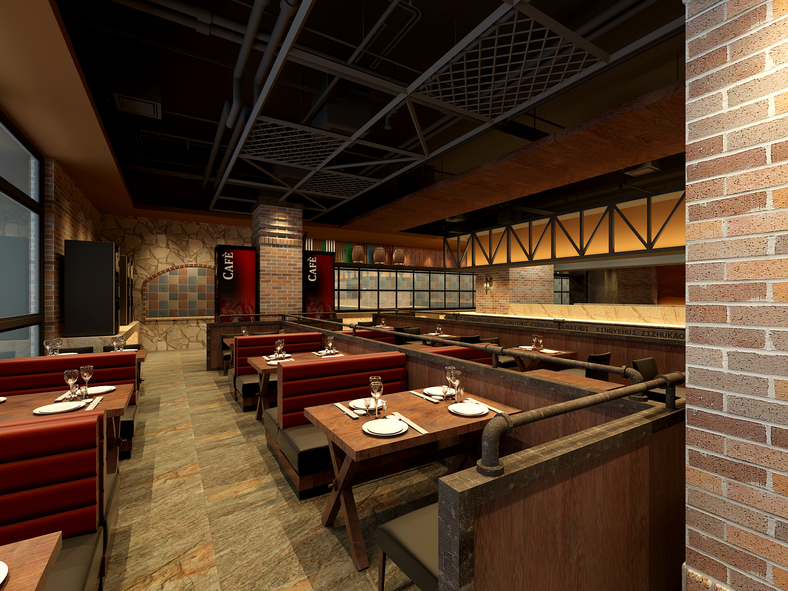 火锅店烧烤店设计分享,自助烤肉火锅店设计