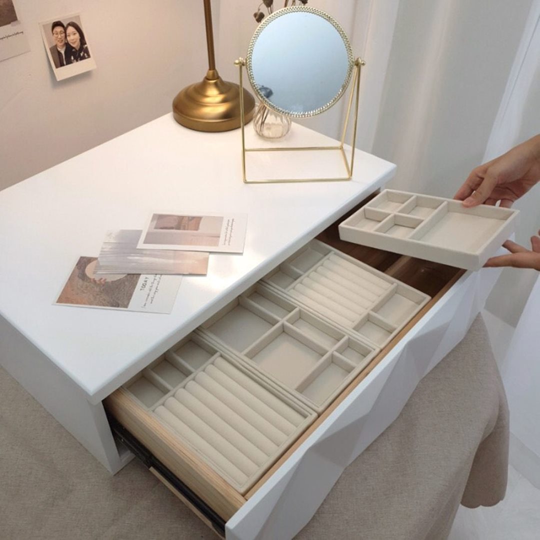 小姐姐沉浸式收纳化妆品,韩国小姐姐化妆品