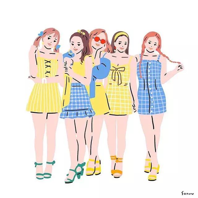 她笔下的可爱女孩，让你看懂穿衣打扮的正确要素~