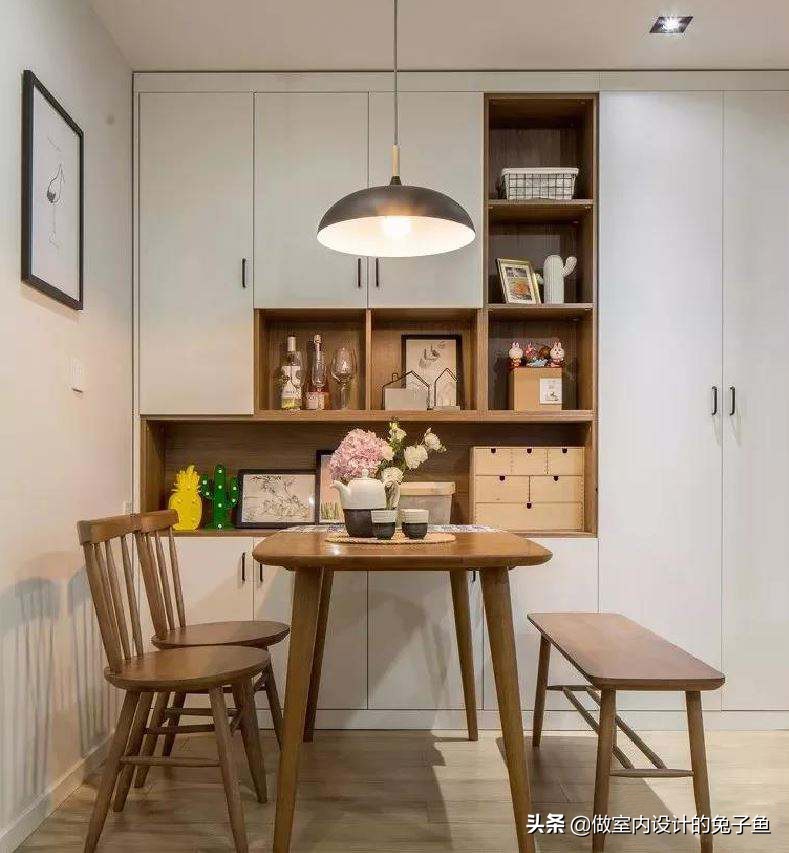 餐边柜怎么摆放好看图片视频,有餐边柜餐厅桌子怎么摆放最合适