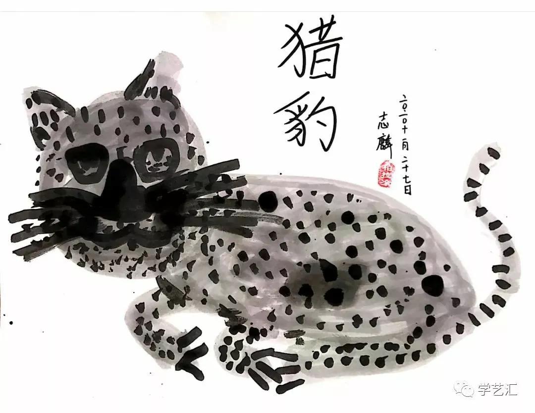 绘画水墨作品大全,水墨画儿童绘画技法新教程