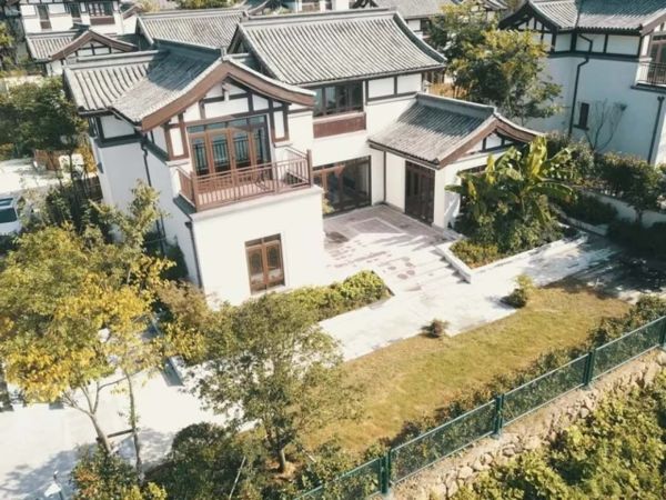 杭州桐庐宜居养生园一线临水，中式合院适合养老度假，产权40年