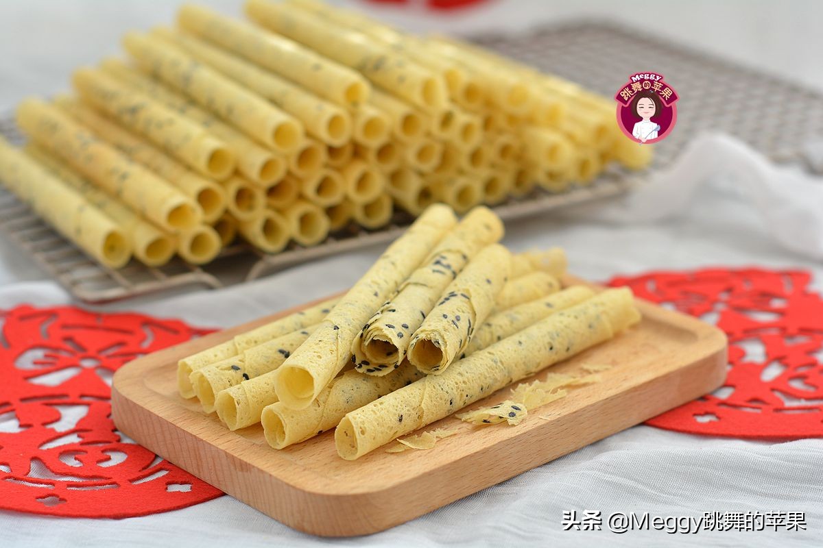 自制蛋酥卷为什么不酥,爱优新生黑芝麻蛋酥卷